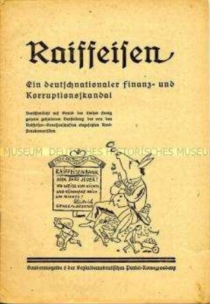 Propagandaschrift der SPD zum Korruptionsskandal der Raiffeisen-Genossenschaft 1930