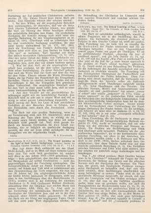453-454 [Rezension] Oesterley, W. O. E., The Gospel parables in the light of their Jewish background