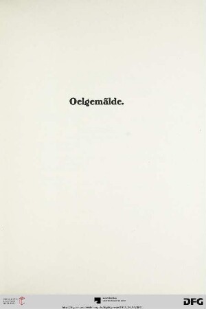 Oelgemälde (Nr. 1-99)