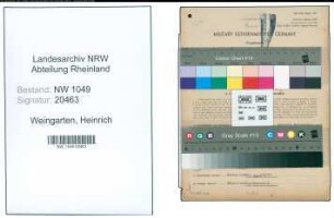 Entnazifizierung Heinrich Weingarten , geb. 11.08.1897 (Bahnbeamter)