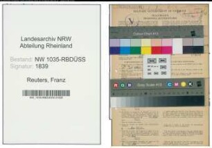 Entnazifizierung Franz Reuters , geb. 08.12.1899 (Ingenieur)