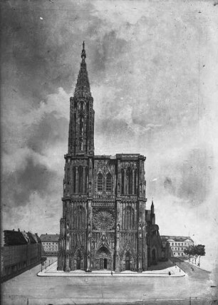 Straßburg, Ansicht der Westfassade des Münsters