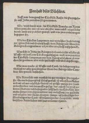 Innhalt dises Büchlins