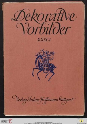XXIX. Jahrgang - Erstes Heft