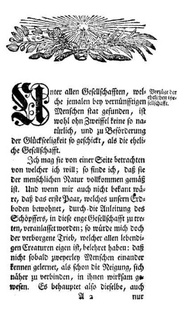 Vorzüge der ehelichen Gesellschafft