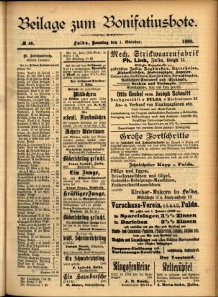 Zweite Ausgabe vom Sonntag, den 01. Oktober 1899.