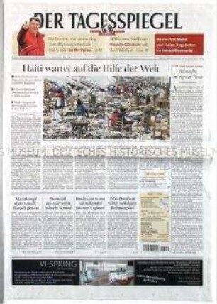Berliner Tageszeitung "Der Tagesspiegel" zur Lage in Haiti nach dem Erdbeben