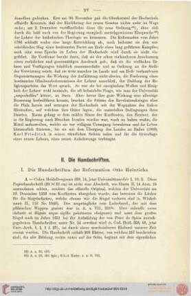 II. Die Handschriften