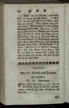 DCXXXVI. Am XIII. Sonnt. nach Trinitat. Evangelium.