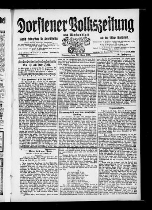 Dorstener Volkszeitung und Wochenblatt. 1910-1919