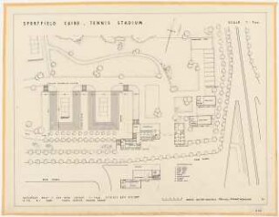 Sportfield Kairo Tennis Stadium: Lageplan 1:500