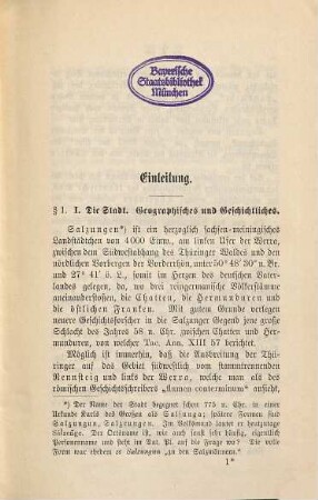 Die Salzunger Mundart : 1. Laut- und Formenlehre ; Inaugural-Dissertation