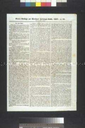 Extrablatt: Berliner Zeitungs-Halle, Nr. 84; Berlin, 12. April 1847