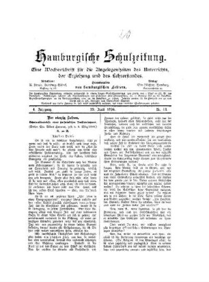 Vor vierzig Jahren : Schulmeisterbriefe eines holsteinischen Dorfschullehrers ; fünfter Brief
