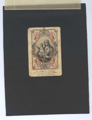 "Die heiligsten Herzen Jesu und Maria." (kleines Andachtsbild)