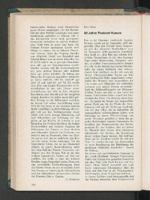 80 Jahre Postamt Husum