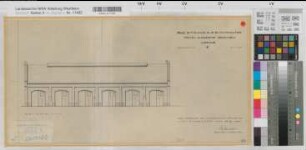 Münster (Münster) ehem. Train-Kaserne, Dahlweg Garage Ostansicht 1959 1 : 100 29,5 x 57,5 Zeichnung Finanzbauamt Münster-Ost