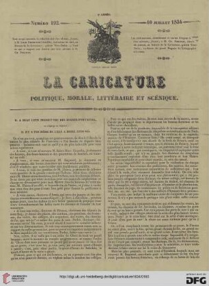 Numéro 192 (10 Juillet 1834)