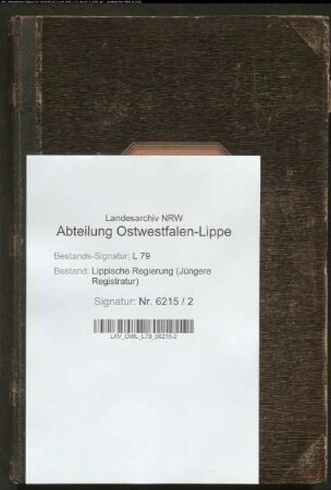 Vorstellungslisten des Aushebungsbezirks Lemgo, Band 5