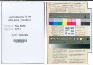 Entnazifizierung Wilhelm Sent , geb. 25.03.1918 (Verw.angest.)