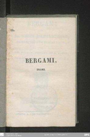 Bergami et la reine d'Angleterre : drame en cinq actes et en six parties ; représenté, pour la première fois, sur le théâtre de la Porte-Saint-Martin, le 27 juin 1833