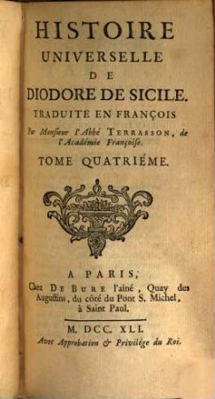 Histoire Universelle De Diodore De Sicile, 4