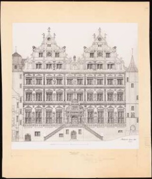 Restaurierung Heidelberger Schloss Ottheinrichsbau: Hofansicht (entspricht Inv.Nr. 15347)