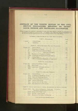 Abstract of Civil Services Regulations
