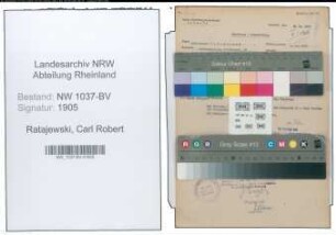 Entnazifizierung Carl Robert Ratajewski , geb. 05.05.1896 (Kellner)
