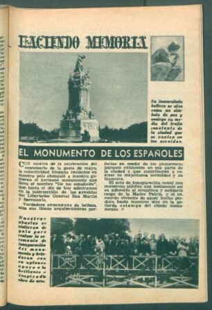 Haciendo memoria: El monumento de los epañoles