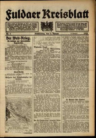 Ausgabe vom Donnerstag, den 03. Januar 1918.