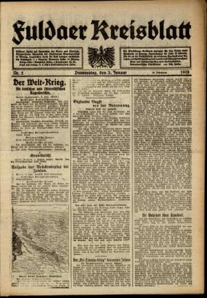 Ausgabe vom Donnerstag, den 03. Januar 1918.