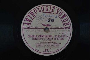 Combatimento di Tancredi et Clorinda : 1. Partie; 2. Partie / (Claudio Monteverdi)