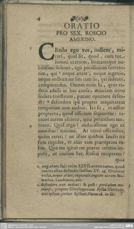 Oratio Pro Sex. Roscio Amerino