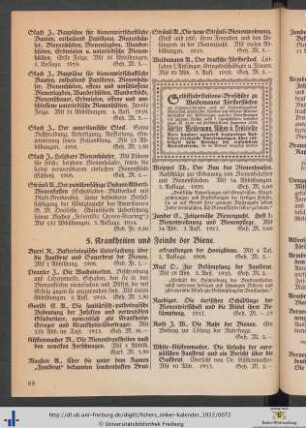 5. Krankheiten und Feinde der Bienen.