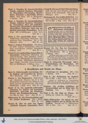 5. Krankheiten und Feinde der Bienen.