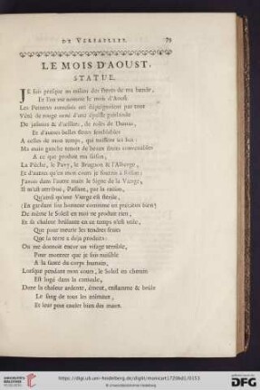 Le mois de Aoûst