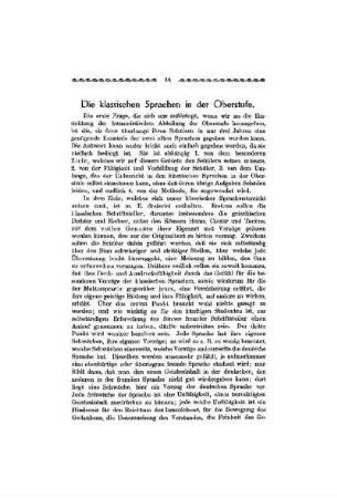 Die klassischen Sprachen in der Oberstufe