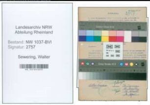 Entnazifizierung Walter Sewering , geb. 11.03.1906 (Buchhalter)