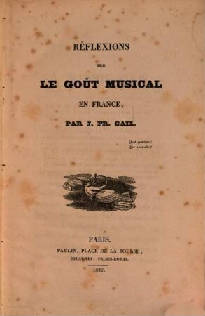 Réflexions sur le goût musical en France