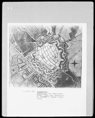 Stadtplan mit Festungsplan