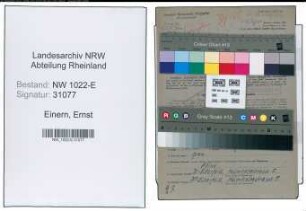 Entnazifizierung Ernst von Einern , geb. 31.12.1904 (Werkzeugmeister)