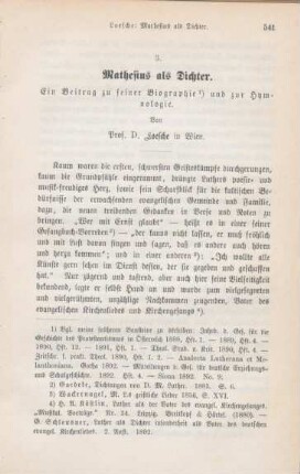 541-567 Mathesius als Dichter : ein Beitrag zu seiner Biographie und zur Hymnologie