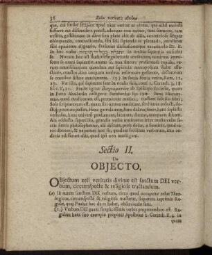 Sectio II. De Objecto