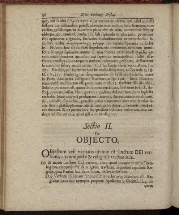 Sectio II. De Objecto