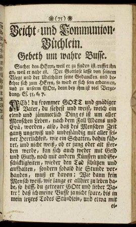 Beicht- und Communion-Büchlein.