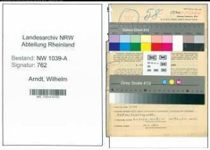 Entnazifizierung Wilhelm Arndt , geb. 22.03.1887 (Lehrer)