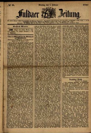 Ausgabe vom Montag, den 01. Februar 1886.