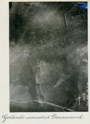 Foto des Geländes südwestlich von Douaumont (Luftbild)