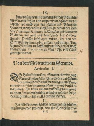 Von den Bedienten am Strande.